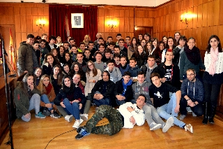 Los alumnos del Instituto Santa Lucía de Cartagena tras la actividad
